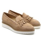 Clair de Lune Mocassin beige suède ME707